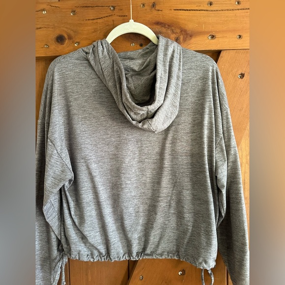 GAP Fit Gray Drawstring Hoodie Sz S - Picture 4 of 5